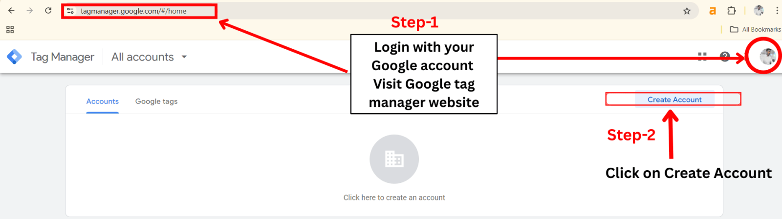 How to create Google Tag Manager Account