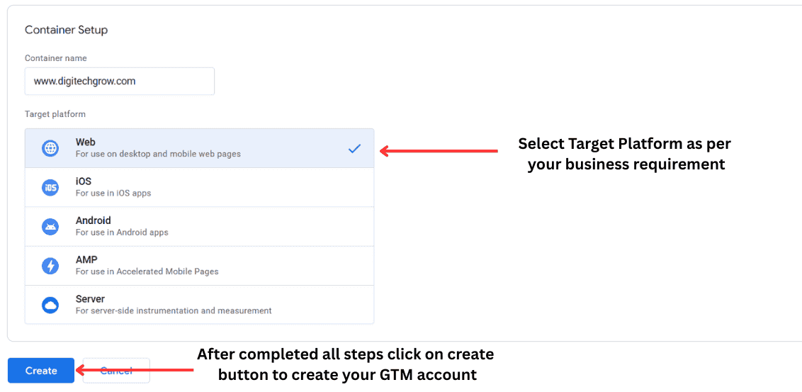 Google Tag Manager Container Setup